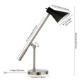 thumbnail image 3 of Henn&Hart 7" Brushed Nickel Finish Metal Table Lamp, 3 of 9