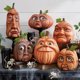 thumbnail image 2 of Calabaza de Halloween decoración al aire libre fiesta fantasma decoración del lugar del patio cabeza de calabaza atmósfera del patio, 2 of 2