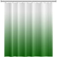 thumbnail image 4 of Ombre Gradient Fabric Shower Curtain for Bathroom White Bright Green Modern Minimalist Shower Curtain 36 x 72 Inch Polyester Waterproof Unique Tub Curtain Decorative with 6 Hooks, 4 of 6
