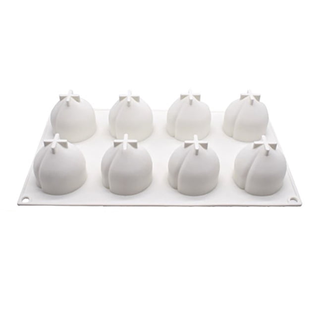 Molde de silicona con forma de fruta, 8 rejillas, formas de silicona únicas, moldes antiadherentes para pasteles, sartenes y postres.