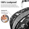 thumbnail image 5 of Womens Black Cartoon Dinosaurs Skulls Skeletons Pattern Lunch Box for Work,Insulated Lunch Bag for Women,Loncheras Para Mujer,Leakproof Adult Lunch Bag for Work,Beach,Travel,Picnic,Camping, 5 of 7