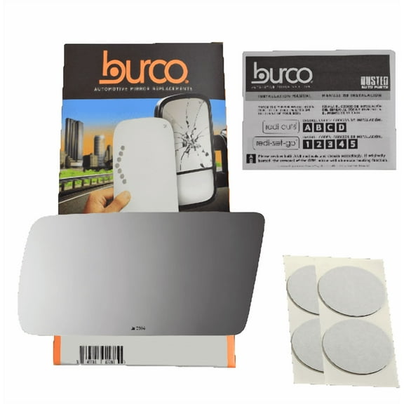 Fits 84-89 300ZX, 200SX Left Driver Clear Mirror Glass Lens w/Adhesive USA