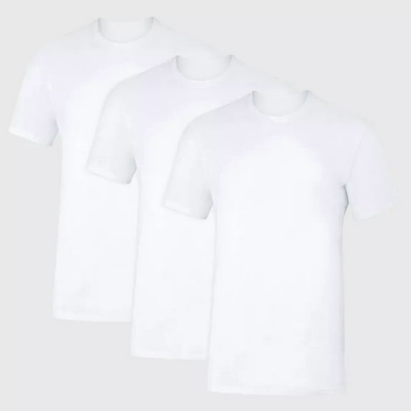 Hanes Premium Men's Sweat Block Crewneck Undershirt 3pk - White