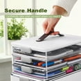 thumbnail image 4 of Portable Latch Bin with Lid and Leather Handle, 4-Tier Medicine Organizer Storage Box – for Home Office, Cabinet, Closet Organization, Pill Bottle, First Aid, Sewing, Art, Craft, 4 of 7