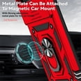 thumbnail image 3 of For Google Pixel 10a 6.3" Slim Fit With Slide Camera Cover & Rotated Ring Kickstand,Shockproof Phone Case,Red,For Google Pixel 10a, 3 of 9