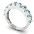 thumbnail image 2 of 1.53 ctw Wedding Band for Women - 14K White Gold Natural Swiss Blue Topaz Stackable Eternity Ring, 2 of 6