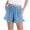 Light Blue, variant on Girls Summer Cotton Linen Shorts Ruffle Beach Shorts Casual Loose Short Pants with Pockets Size 3-13 Years