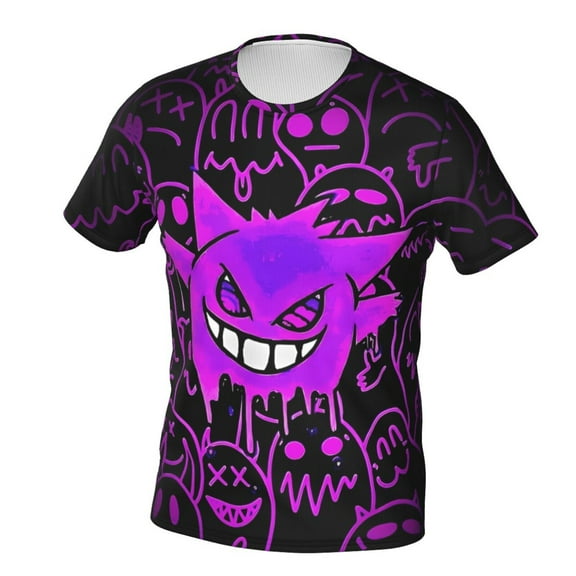 Gengar Unisex 3d Pattern Printed Short Sleeve T-Shirts Casual Graphics Tees For Men Women Teen Small