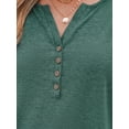thumbnail image 6 of Cupshe Women's Slub Knit Long Sleeve Henley Tee, Sizes XS-XL, 6 of 6