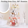 thumbnail image 7 of DELAMU 360 Rotating Makeup Organizer for Vanity, Bathroom Countertop Organizer Spinning Perfume Organizer, High-Capacity Cosmetic and Skincare Dresser Make Up Holder Rack, 3 Tiers, 7 of 7
