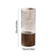 thumbnail image 4 of Jarrón de vidrio con patrón de corteza transparente o gris | Decoración del hogar de estilo bohemio | Base estable engrosada | 25x10cm | Resistente a los arañazos | Exhibición de flores para la sala, 4 of 7