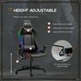 thumbnail image 5 of Vinsetto High Back Gaming Chair with RGB LED Lights, Adjustable Arms, and Lumbar Support, Racing Office Computer Chair with Head Pillow, Black, 5 of 10