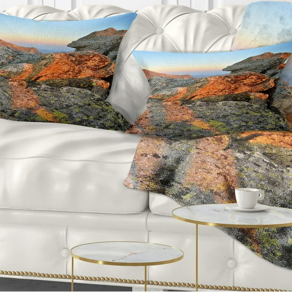 Designart Tatra Mountains Peak - Landscape Photography Throw Pillow - 12x20