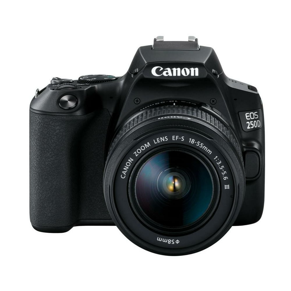 Canon EOS 250D (Rebel SL3) DSLR Camera w/ 1855m DC Lens (International