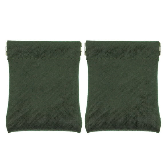 Narrster 2Pcs Leather Change Purse Fashionable Coin Purse Small Earphone Cash Storage Bags