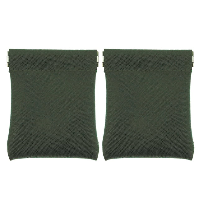 MasteelfCA 2Pcs Leather Change Purse Fashionable Coin Purse Small Earphone Cash Storage Bags