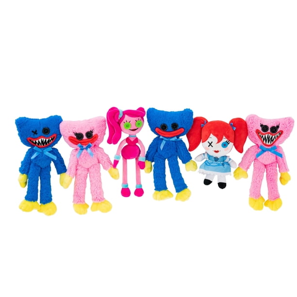 Poppy Playtime 8 Juego De 6 Juguetes De Peluche Que Incluye: Huggy Wuggy Con Dientes Aterradores Y Sonrisa Kissy Missy Con Dientes Aterradores Y Sonrisa Mami Piernas Largas Y Tiempo De Juego De Amapol