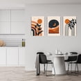 thumbnail image 2 of Boho Wall Art Prints Boho Wall Decor Mid Century Modern Wall Art Set of 3,Geometric Natural Artwork Prints Black Beige Terracotta Minimalist Art for Living Room Bathroom Bedroom Decor 12"x16", 2 of 13