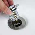 thumbnail image 6 of Wovilon Universal Bathroom Sink Stopper - Bounce Wash Basin Drain Filter, Stainless Steel Up Drain Stopper, Bullet Core Push Type Sink Stopper, Sink Drain Plug With Anti-Clogging Strainer, 6 of 7