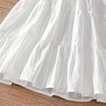 thumbnail image 4 of CYRBOKO Girls Sundresses, Princess A-Line Cotton Short Sleeve Summer Dresses White Size 5-6 T, 4 of 4