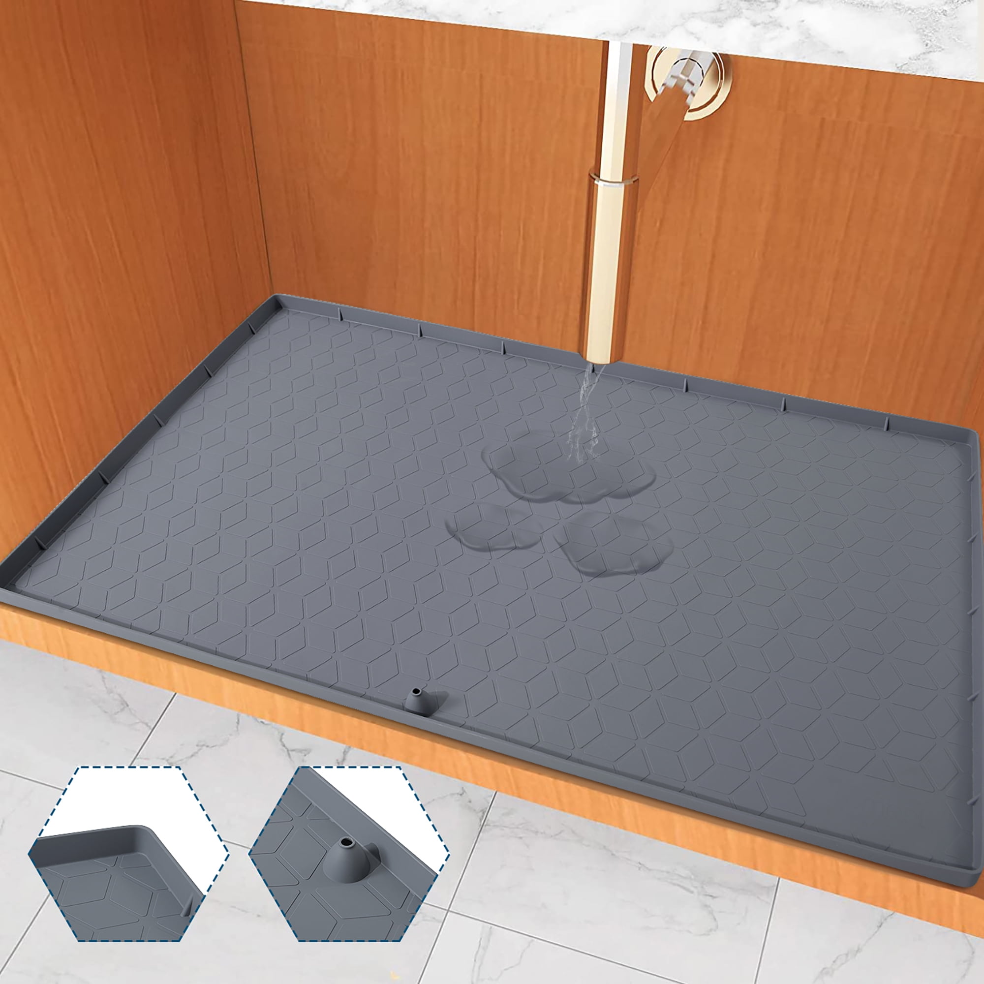 Softlife Kitchen Under Sink Mat for Waterproof Under Sink Tray Under Sink Liner with