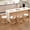 Natural Oak, variant on Nordic Style Solid Wood Bar Stool Set of 2 - High Stool for Home Kitchen Island & Bar, Comfortable & Stable