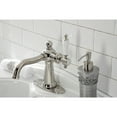 thumbnail image 4 of Kingston Brass KSD154KLPN Nautical One-Handle Single-Hole Bathroom Faucet with Deck Plate and Push Pop-Up Drain, Polished Nickel, 4 of 7