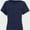 Navy Blue, variant on Women's V Neck T Shirts Casual Rolled Short Sleeve Side Split Summer Tops Loose Fit