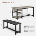 thumbnail image 3 of 2025 New Dining Table Set for 4, Kitchen Dining Table Set with Upholstered Benches, Kitchen Dining Room Table with Storage Drawers & Wine Rack for Small Space, 3 of 7