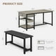 thumbnail image 2 of Juego de Comedor Vintage para 4, Mesa Retro con Bancos, Mesa de Cocina de 3 Piezas con Estructura Metálica y MDF, 2 of 7