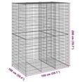 thumbnail image 2 of vidaXL Gabion Basket with Cover 39.4"x19.7"x39.4" Galvanized Iron, 2 of 5