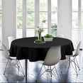 thumbnail image 5 of White Round Tablecloth 60 Inch - Waterproof Stain Resistant Spillproof Polyester Fabric Table Cloth for Dining Room Kitchen Parties, 5 of 6