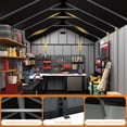 thumbnail image 5 of Domi 8x14 Ft Resin Outdoor Storage Shed with Floor, Weatherproof Plastic Garden Shed for Tools, Bikes, Lawn Mower, Patio & Backyard, 5 of 8
