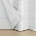 thumbnail image 5 of Sun Zero Crestwood 100% Blackout Woven Plaid Thermal Back Tab Curtain Panel, 40"x96", White, 5 of 9
