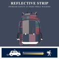 thumbnail image 5 of FORMRS Unisex School Backpack 17" Student Travel Bag with Laptop Compartment, Red Teal Plaid, 5 of 7