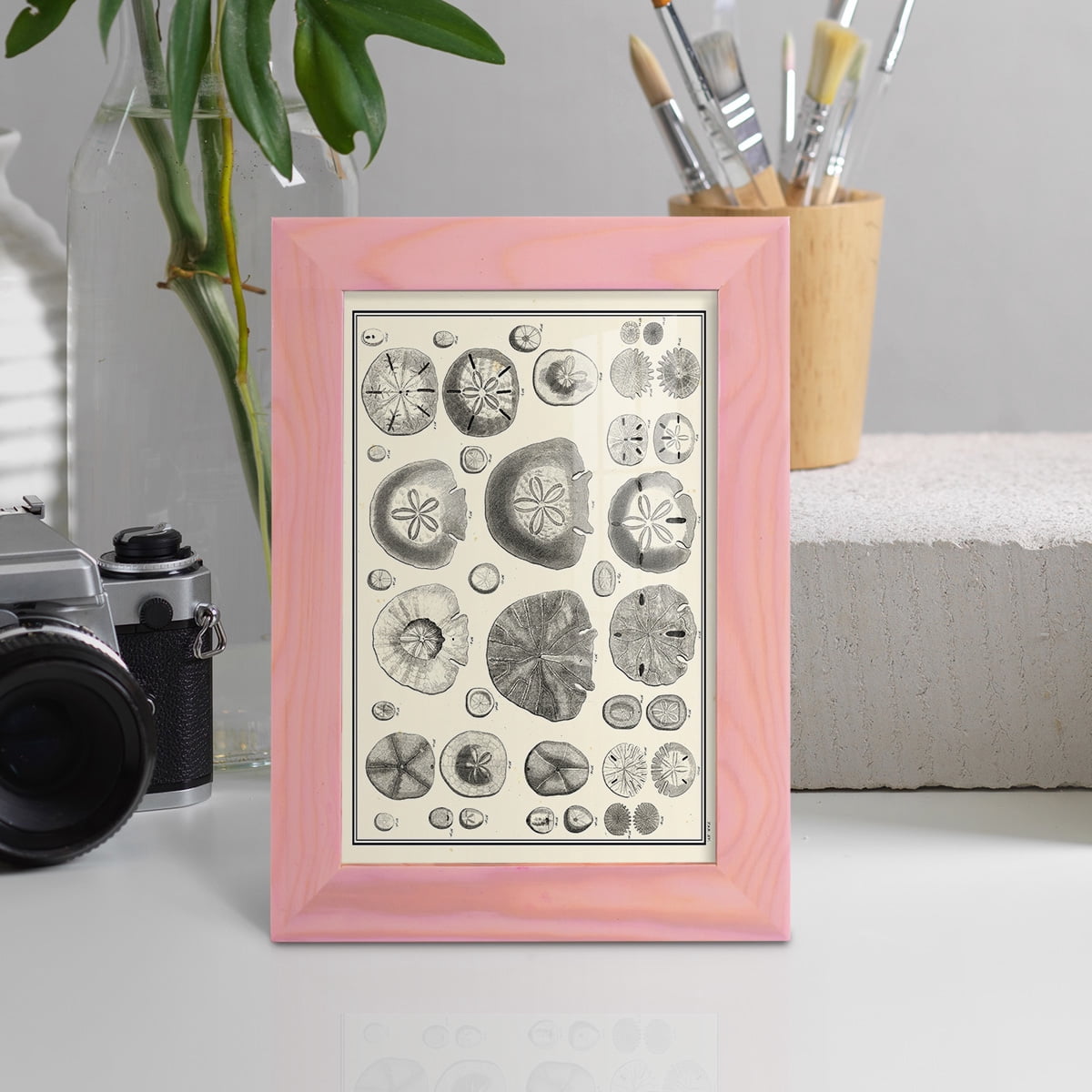 Aegean Collection II -Framed Print w/glass-Sunset Pink