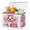 Color 1, variant on Jiaoprinted Dinosaurs Toy Storage Box Chest with Lid & Divider, Pink Dinosaurs Foldable Toy Organizer Bin with Sturdy Handles for Nursery Living Room, 85L, 25"x13"x16"