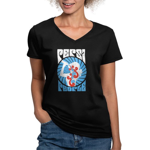 CafePress - Pepsi People Women's V Neck Dark T Shirt - Women's V-Neck Dark T-Shirt