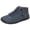 Dark Blue, variant on Mens Soft Suede High Top Ankle Boots Lace Up Flexible Sole Non Slip Outdoor Casual Walking Daily Wear Shoes