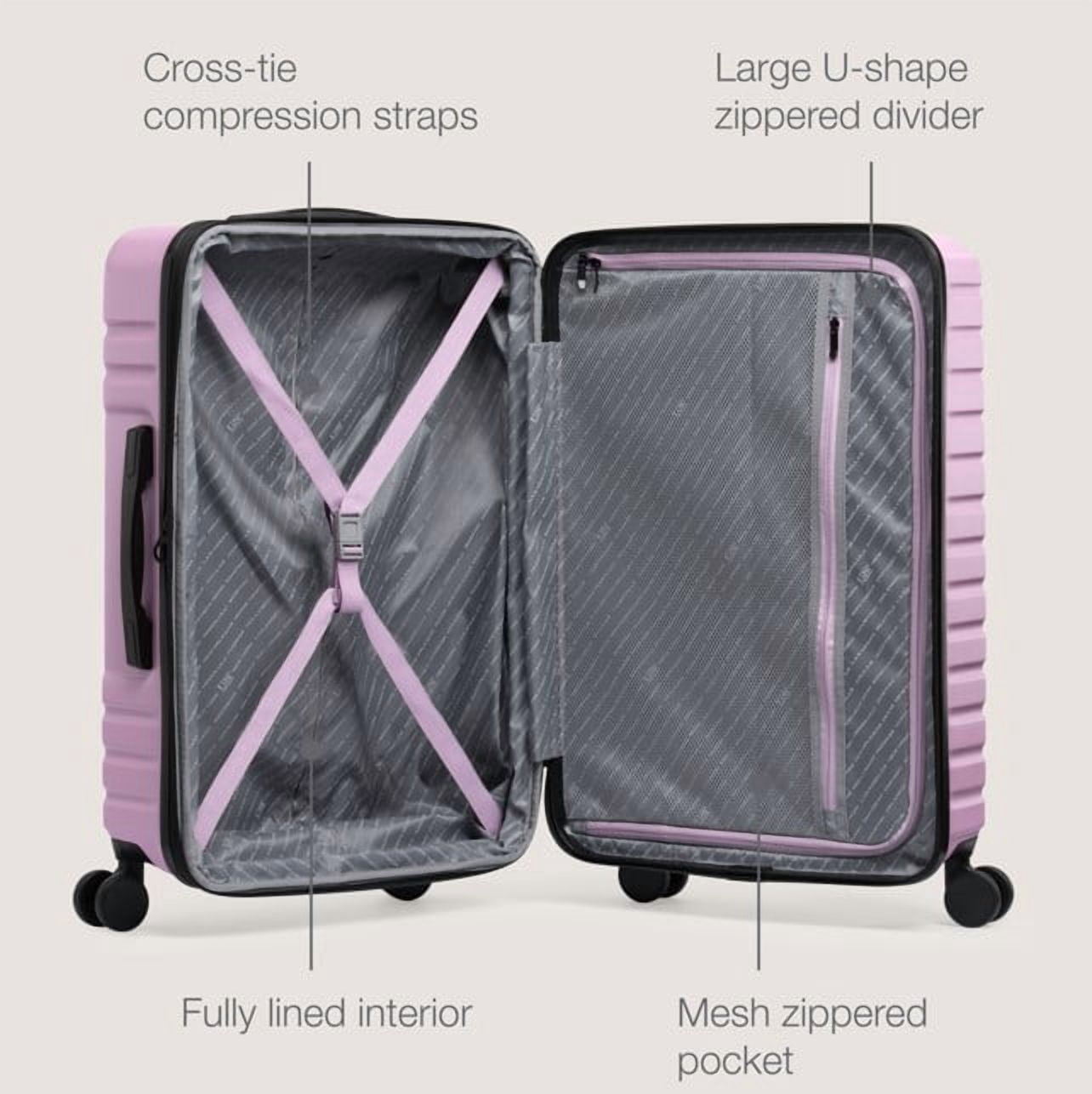 U.S. Traveler Boren Hardside Rugged Spinner Luggage, Lavender, 30" Checked Large