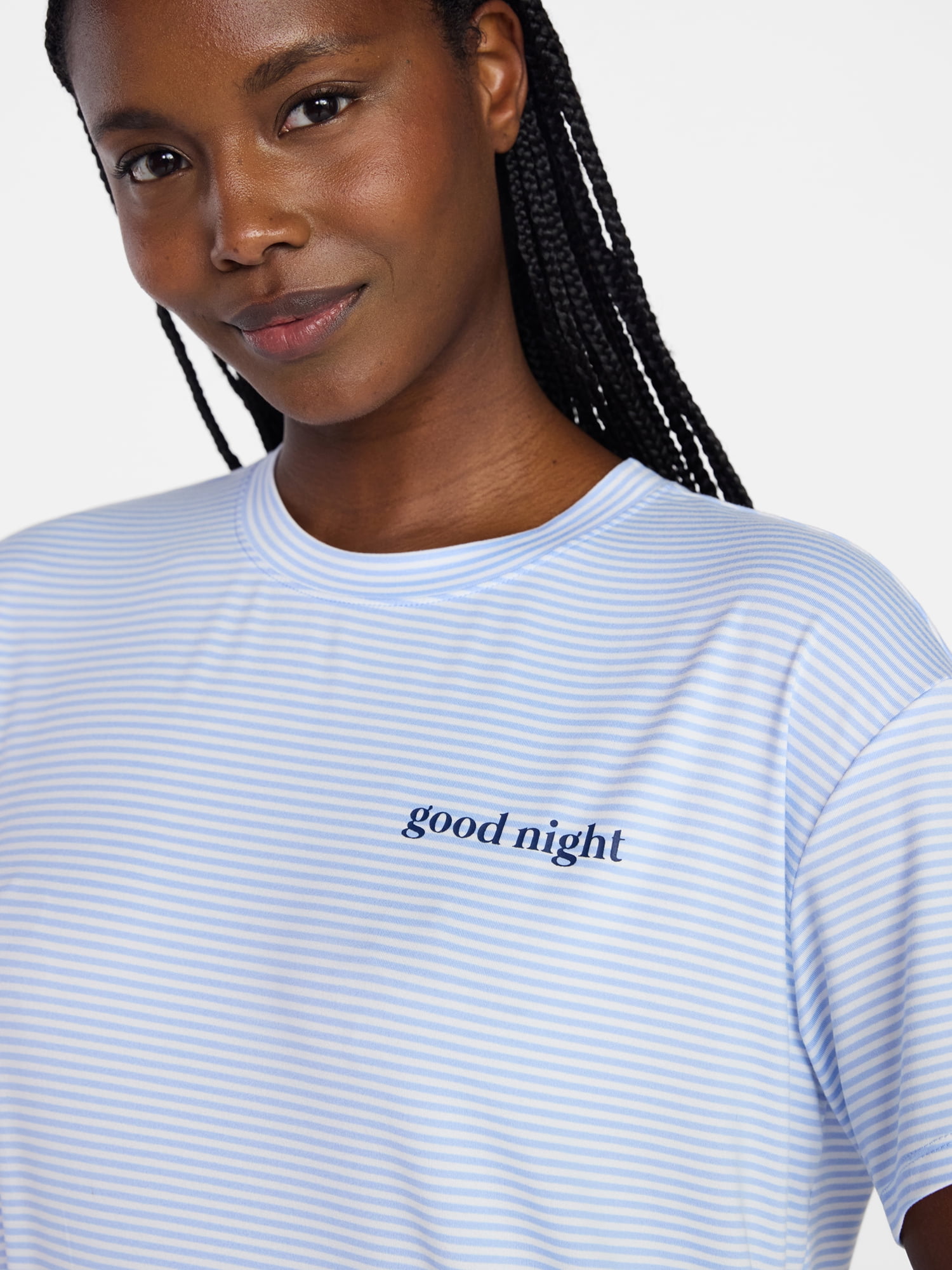 Joyspun Women's Dreamy Soft Collection Short Sleeve Sleepshirt, Sizes S/M-2X/3X