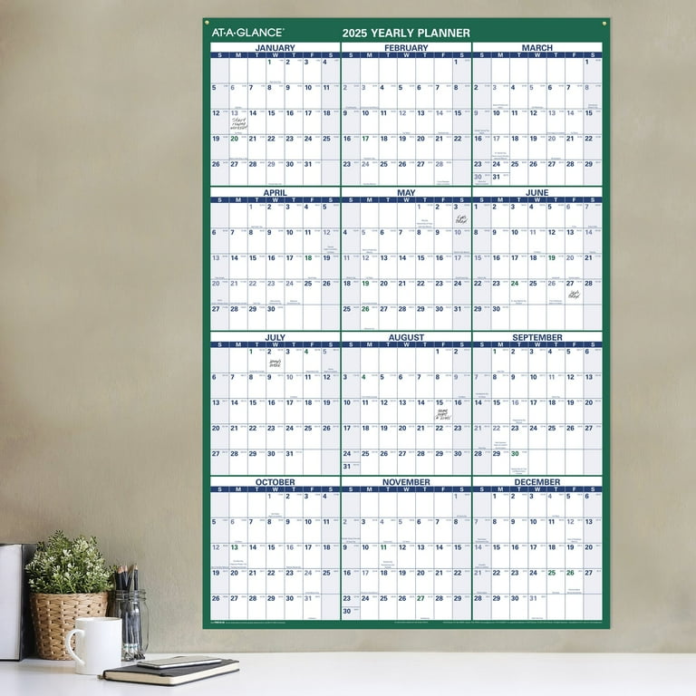 AT-A-GLANCE 2025 Vertical Reversible Erasable Wall Calendar Extra Large 32 x 48 - Walmart.com at-a-glance-2025-vertical-reversible-erasable-wall-calendar-extra-large-32-x-48-walmart-com