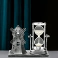 thumbnail image 6 of Vintage Hourglass Decor under $5! Kadlawus Vintage Hourglass Windmill Decor, Metal Tabletop Ornament with Rotating Timer, Desktop Shelf Mantel Decoration, Nostalgic Home Office Centerpiece, 6 of 8