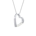 thumbnail image 3 of Collier Cœur Incliné Gravé avec Perles, 3 of 7