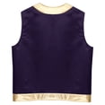 thumbnail image 2 of iixpin Men's Arabian Prince Lamp Cosplay Halloween Costume Vest Open Front Waistcoat Fancy Dress Purple XL, 2 of 5