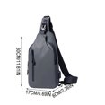 thumbnail image 3 of Men's Large Crossbody Chest Bag, Water-Resistant Sling Pack with USB Port, Anti-Theft Travel Shoulder Bag for Outdoors, Holds 7.9-Inch Tablet, 3 of 9