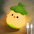 thumbnail image 1 of Lámpara De Silicona De Pollo Con Luz Nocturna De Silicona LED Para Niños - Modelo Regular Verde Xiaoqi Vegetal, 1 of 7