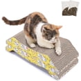 thumbnail image 1 of Grattoir Chat Carton (2 Pcs) Griffoir pour Chats Ondulé Planche à Gratter avec Herbe à Chat, 1 of 5