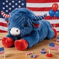 thumbnail image 6 of 4th Of July Highland-Cow Stuffed Animals, 15 inch Patriotic Highland Cow Plushies Toys, Cute Stuffed Animals Plush Pillow Women Men Independence Day Gift, 6 of 8