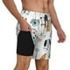 thumbnail image 2 of Balery Puppy Bañador para hombre, shorts de playa de secado rápido con entrepierna y forro de compresión-Small, 2 of 6